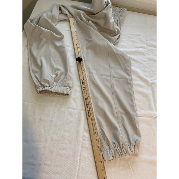 New In Women's High-Waisted Elastic Cuff Jogger Pants Size L Beige Casual - Picture 12 of 13